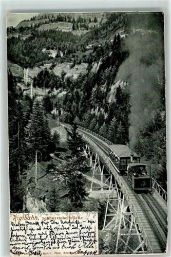 Rigibahn 1902 Gebrauchsspuren Schnurrtobelbrücke