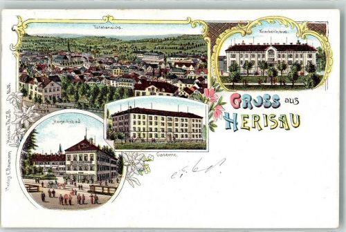 9100 Herisau 1897 - Kaserne Krankenhaus Heinrichs Bad
