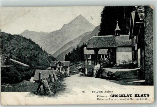 2400 Le Locle - Paysage Suisse Werbung Chocolat Klaus
