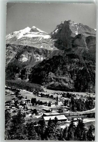 3718 Kandersteg Foto AK Bahnhof Doldenhörner Fisisstöcke