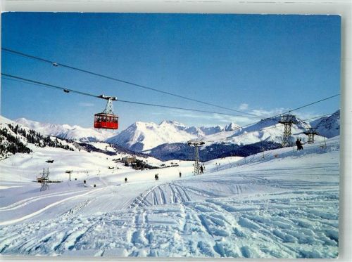 7050 Arosa Winter Seilbahn Skigelände Tschuggen