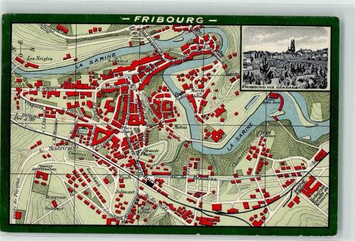 1700 Fribourg Freiburg - Stadtplan