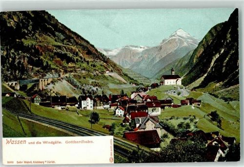 6484 Wassen UR - Windgälle Kirchlein Gotthardbahn