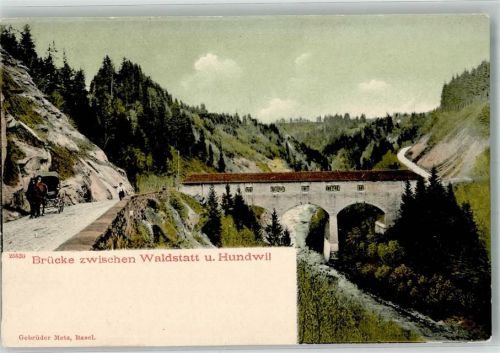 9104 Waldstatt Foto AK Brücke zwischen Waldstatt und Hundwil