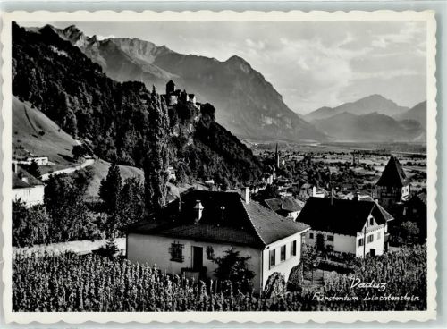 9490 Vaduz Foto AK Kirche Schloss