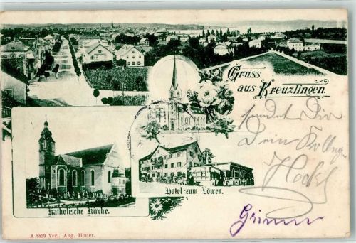 8280 Kreuzlingen 1900 - Kath. Kirche Hotel zum Löwen