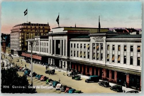 1200 Genève Genf - Bahnhof Hotel Cornavin Oldtimer Auto