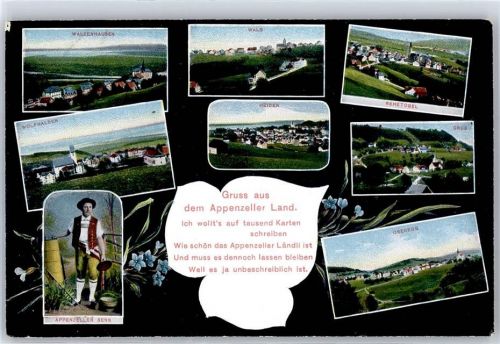 9428 Walzenhausen - Appenzeller Land Tracht Wald Rehetobel Grub Heiden Wolfhalden Oberegg