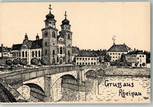 8462 Rheinau - sign. Wyss. Kirche