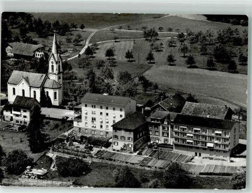 9225 St. Pelagiberg 1967 - Fliegeraufnahme Kurhaus Marienberg Kirche