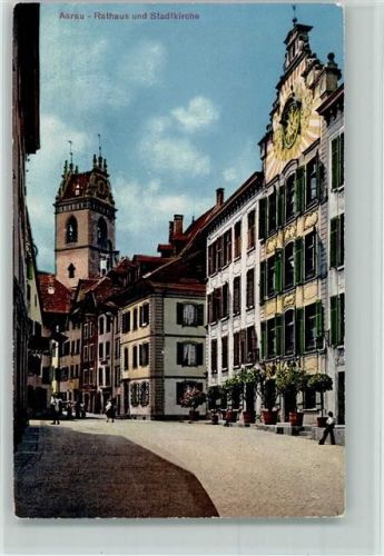 5000 Aarau - Rathaus und Stadtkirche