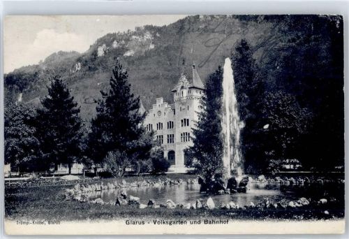 8750 Glarus - Volksgarten, Bahnhof