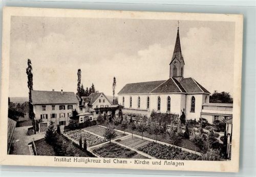 6330 Cham 1920 - Institut Heiligkreuz Kirche und Anlagen