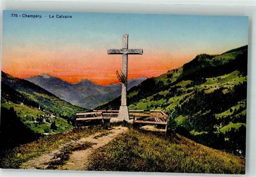 1874 Champéry - Le Calvaire Gipfelkreuz