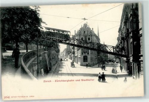8000 Zürich - Dratseilbahn Zürichbergbahn Stadtkeller