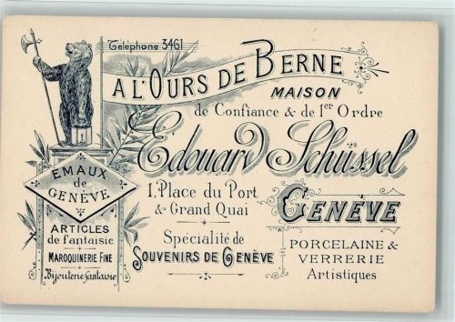 1200 Genève Genf KEINE AK Werbung - Nota - Edouard Schüssel , Place du Port