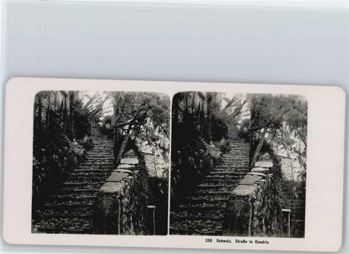 6978 Gandria - Stereofoto format ca. 18 x 9 cm