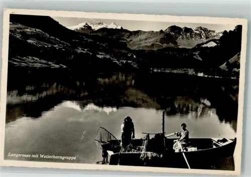 6078 Lungern Foto AK Lungernsee Beruf Fischer