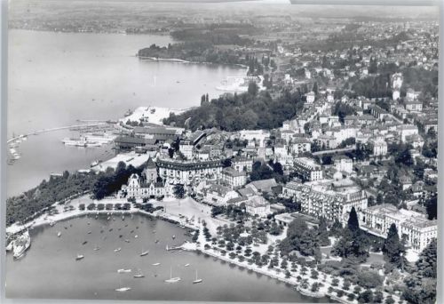 1000 Lausanne Losanna - Fliegeraufnahme, Ouchy