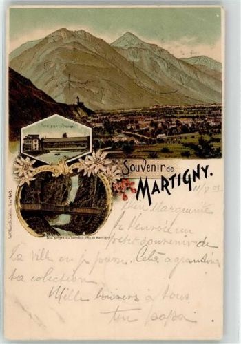 1920 Martigny 1901 Lithographie