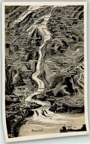 8212 Neuhausen am Rheinfall - Vogelschau Scan verzogen