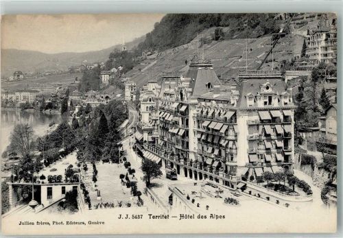 1820 Territet Foto AK Hotel des Alpes