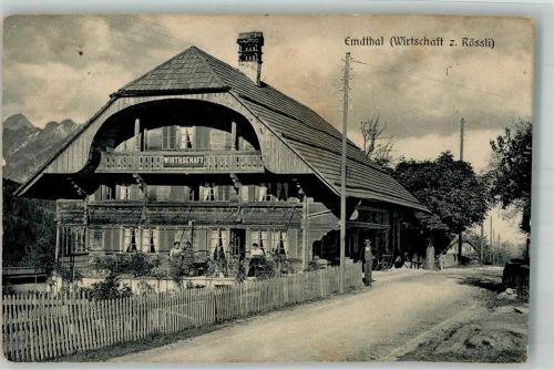 3711 Emdthal 1914 Foto AK Gasthaus zum Rössli