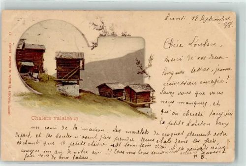 1898 - Chalets Valaisans