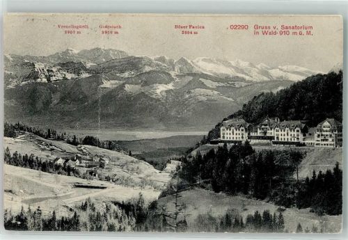 8636 Wald ZH 1910 Gebrauchsspuren Sanatorium