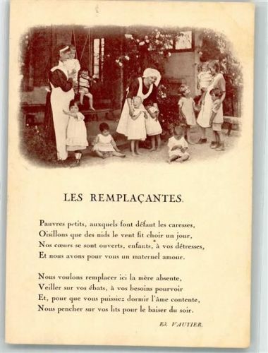 1470 Estavayer-le-Lac 192 Künstlerkarte Kinderheim Nonnen Gedicht von Vautier