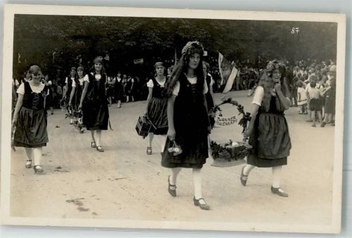 Tracht Umzug Twanner Frauennapf Motiv Schweiz Foto AK