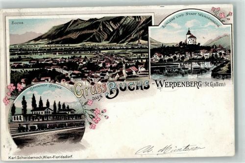 9470 Werdenberg 1899 - Bahnhof Buchs Schloss