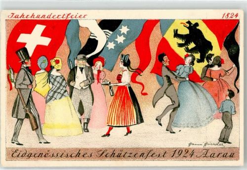5000 Aarau - Jahrhundertfeier 1824 signiert Schützenfest 1924
