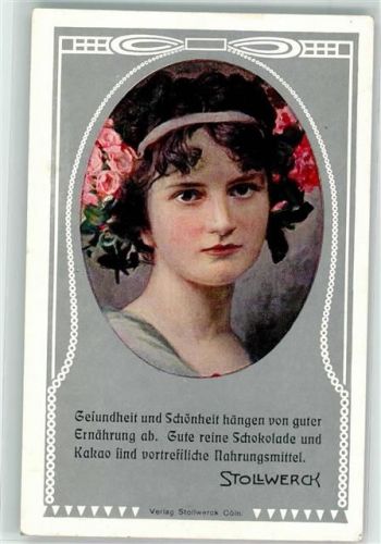 Jugendstil Frau Stollwerck Schokolade