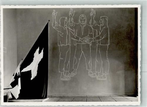 8000 Zürich 1939 Foto AK Landes- Ausstellung Denkmal Schwurgruppe