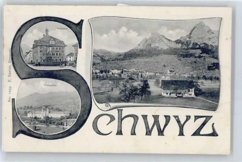 6430 Schwyz - Rathaus verziert
