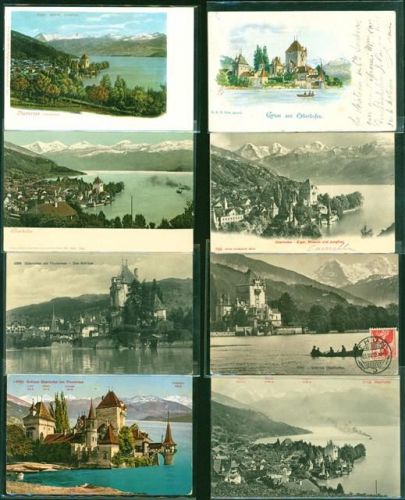 Oberhof Schloss Lot mit 27 AK, 1899-1931; überwiegend gute Erhaltung, teils gelaufen Sammlung Schweiz Posten 21 bis 100 AK