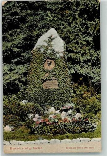Basel Bâle Zoologischer Garten Johann Beck Denkmal Zoo 1911 Gebrauchsspuren