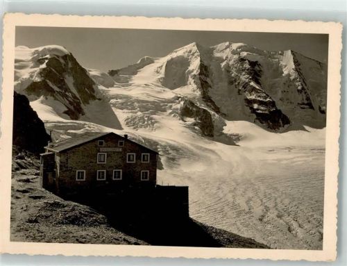 Diavolezza Foto AK Berghütte Piz Palü