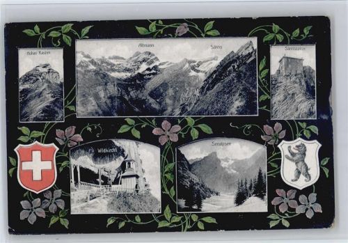 Mehrfach ansicht Fotos Appenzell AI Altman Säntis Seealpsee...