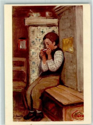 8000 Zürich Künstlerkarte Sonntag Nachmittag Piccolo musicista sign. Hauth Trachsler