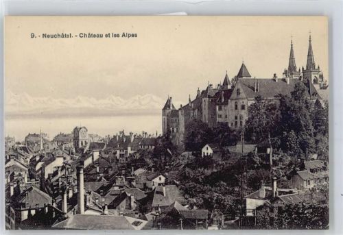 2000 Neuchâtel Neuenburg - Panorama Schloss AKU2