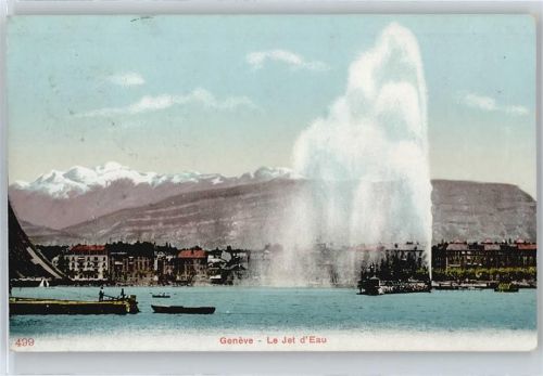 1200 Genève Genf - Jet d'eau, Lac Leman, Springbrunnen AKU2