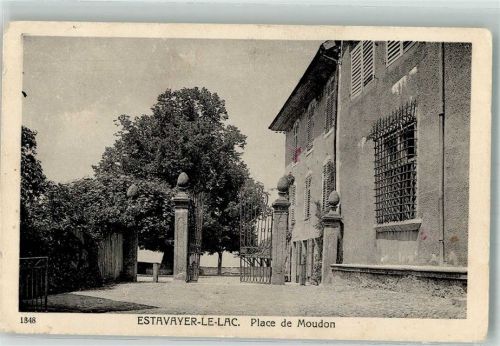 1470 Estavayer-le-Lac 1924 Gebrauchsspuren Place de Moudon