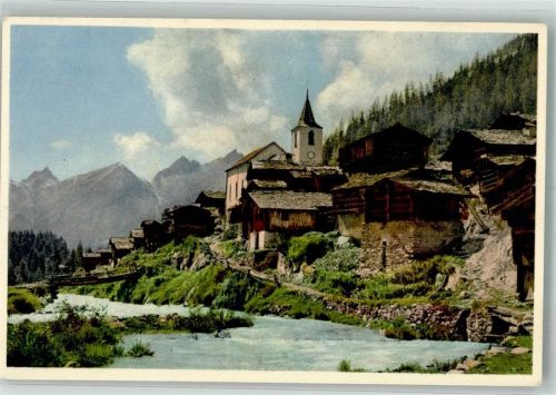3919 Blatten Lötschen Foto AK Kirche