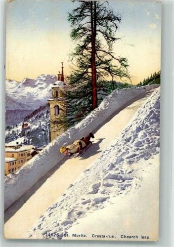 7500 St. Moritz 1914 Winter Schlittenbahn
