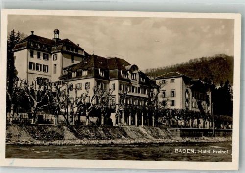 5400 Baden 1927 Foto AK Hotel Freihof