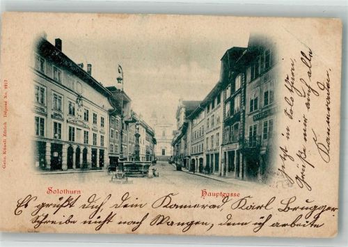 4500 Solothurn Soleure 1899 Gebrauchsspuren Hauptgasse