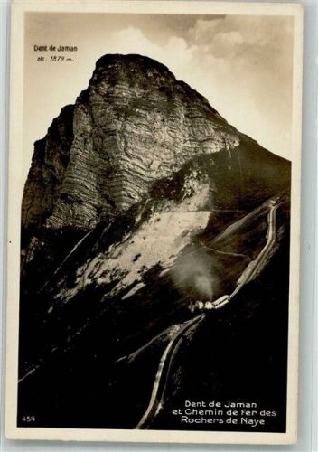 1844 Rochers-de-Naye Montreux Foto AK Bergbahn Dent de Jaman