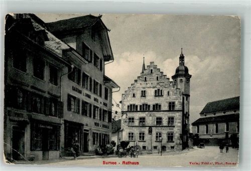 6210 Sursee 1911 Gebrauchsspuren Rathaus Feldpost Bataillon Nr. 97